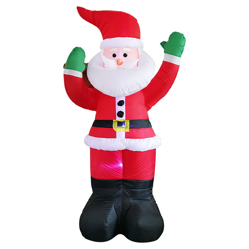 Christmas LED Lights Glowing Santa Tree Snowman Inflatable Doll Outdoor