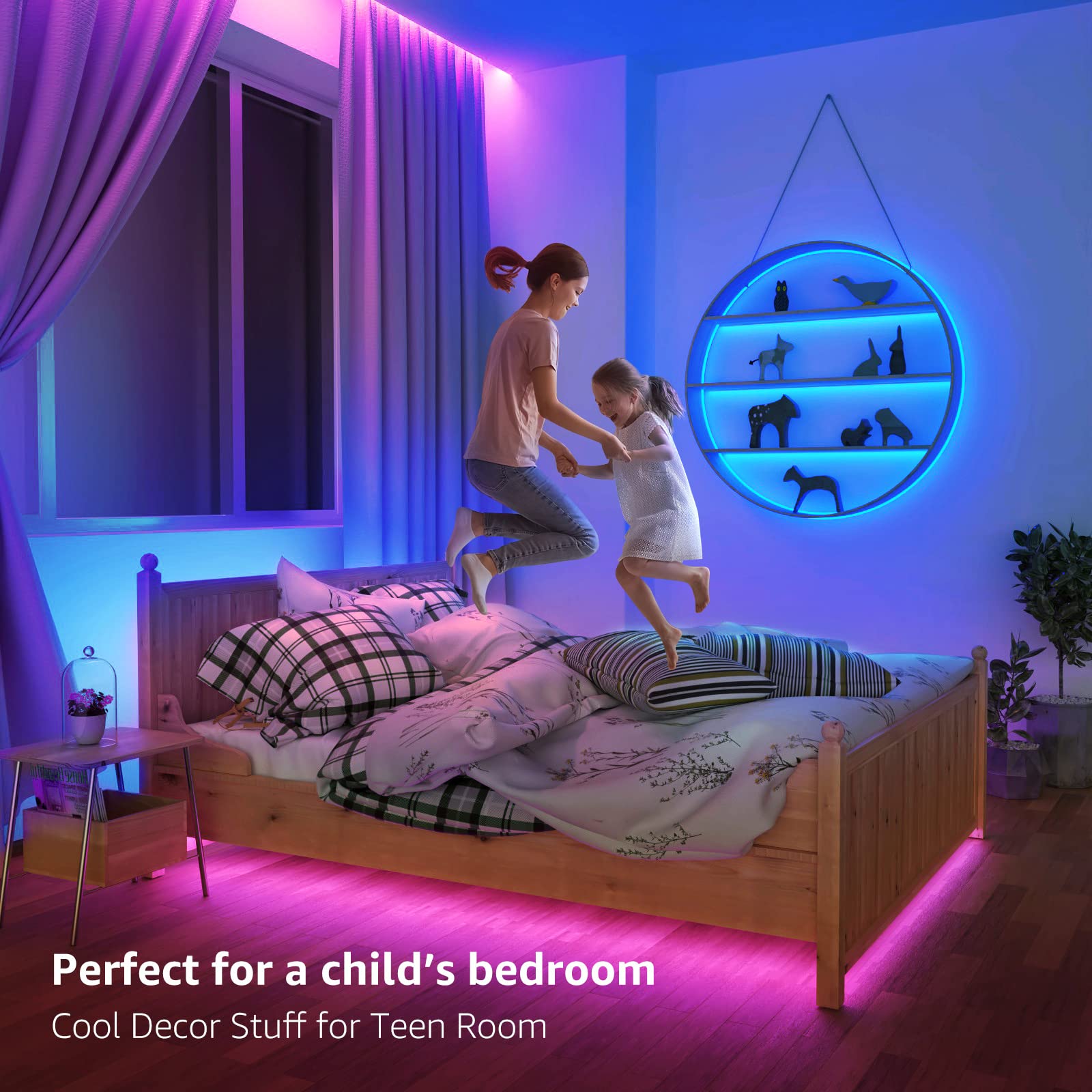 أضواء شريط LED لغرفة النوم LED إضاءة خلفية للتلفاز بلوتوث عن بعد أضواء النيون اللون RGB5050 LED الشريط عيد الميلاد الديكور Luces LED