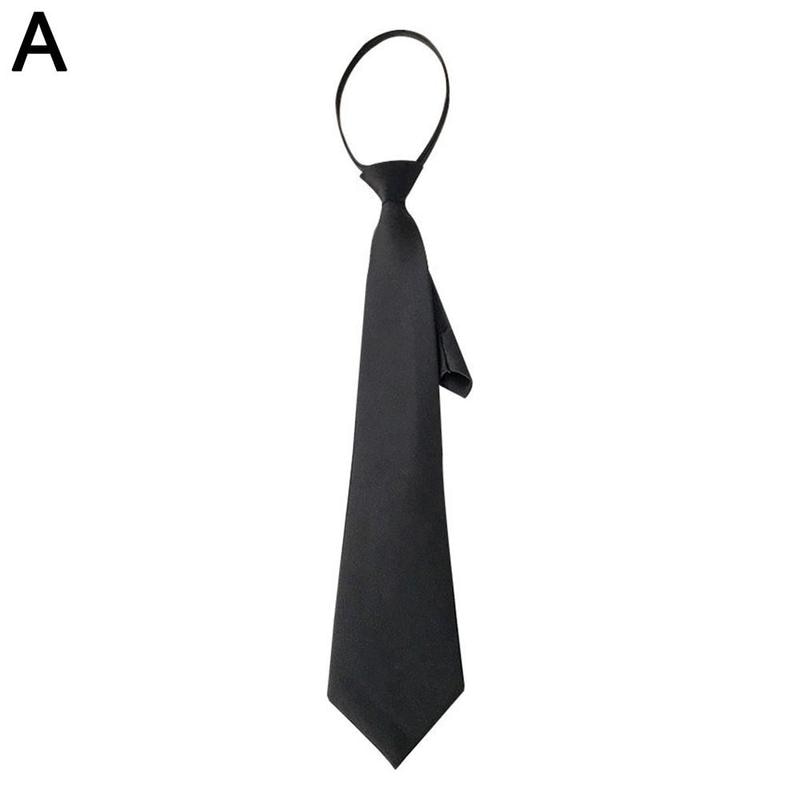 Black Clip On Tie Security Ties For Men Women Doorman Steward Matte Black Necktie Black Funeral Tie Clothing Accessories