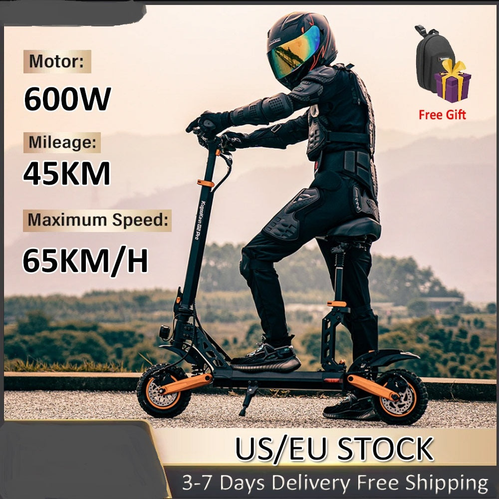 G2 Pro Electric Scooter For Adults 600W Motor 15Ah 48V Battery 45KM/H Max Speed 55KM Range 9 Inch Off-Road Tire Folding Escooter