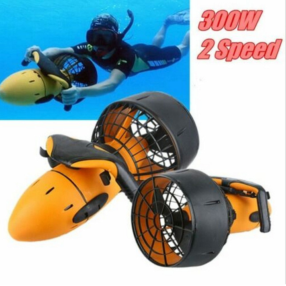 300W Underwater Scooter Dual Speed Electric Sea Scooter Propeller Diving Scuba Scooter Water Sports for Ocean Pool Equipment