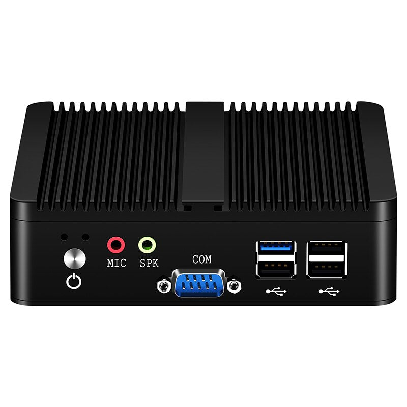 Fanless Mini PC Intel Celeron J1900 Quad-Cores Windows Linux 4xUSB 2xRS232 HDMI VGA WiFi Embedded Industrial Micro Computer