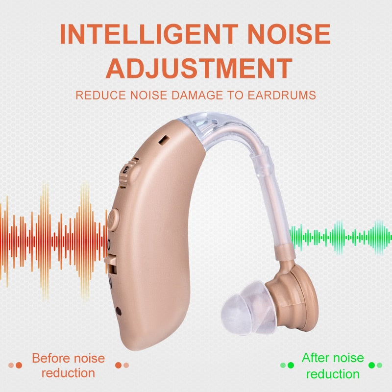 جهاز مساعد السمع القابل لإعادة الشحن مؤسسة مساعدات الأذن الرقمية لكبار السن الصمم Audifonos مكبر صوت دعم سماعة الرأس