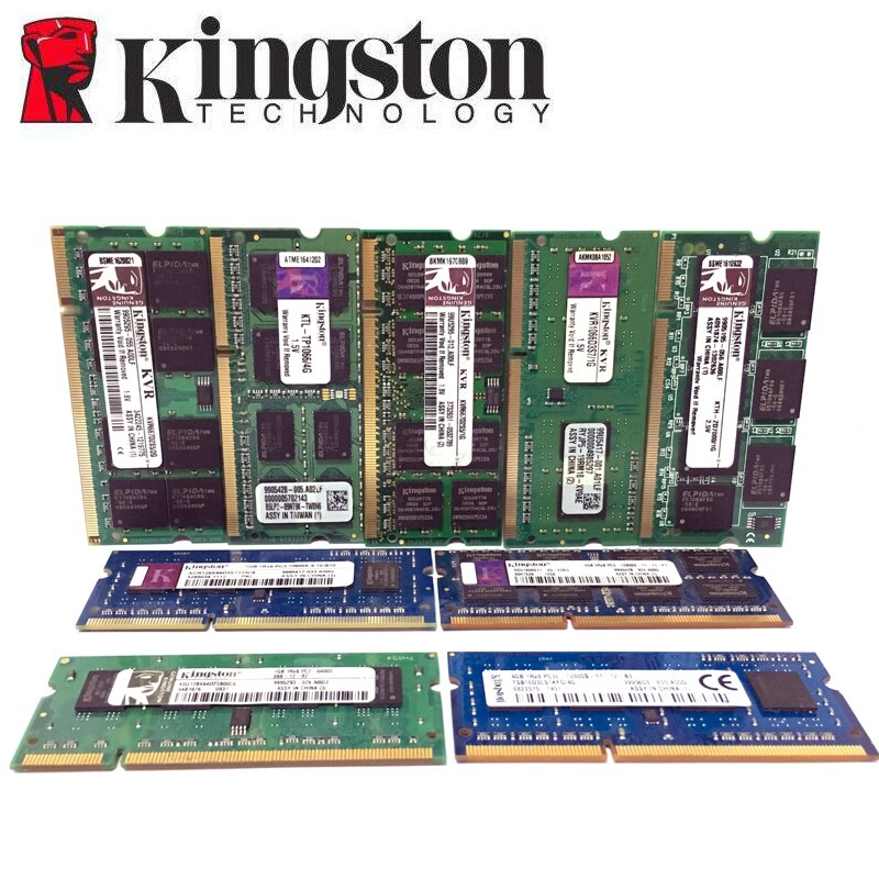 Kingston Laptop notebook 1GB 2GB 4GB 1G 2G 4G PC2 PC3 DDR2 DDR3 667 1066 1333 1600 MHZ 5300S 6400S 8500S ECC memory RAM