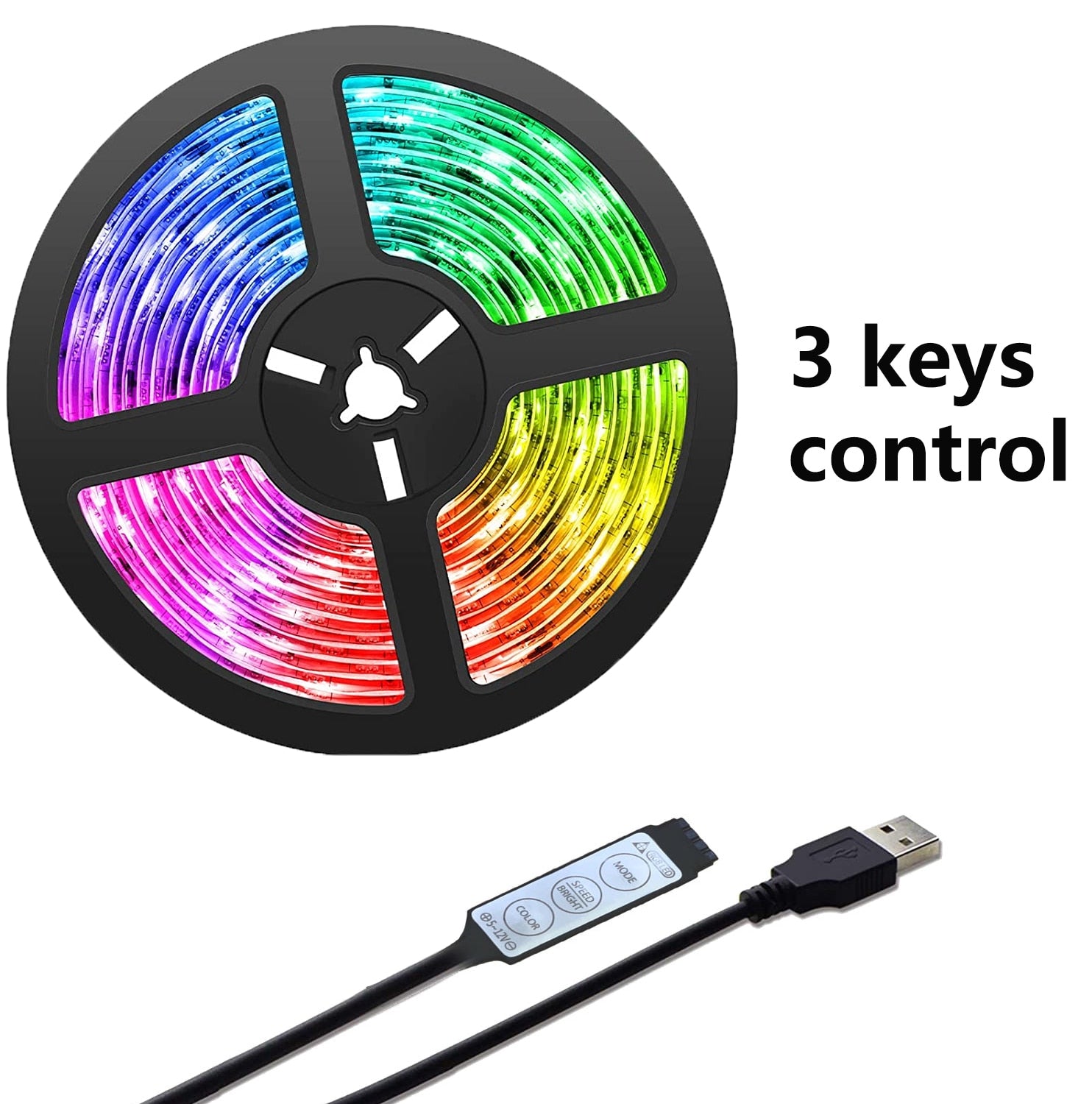 LED Strip Light Bluetooth USB Powered LED Lights Strips With Remote RGB 2835 Color Changing LED TV Backlights For Home Decor