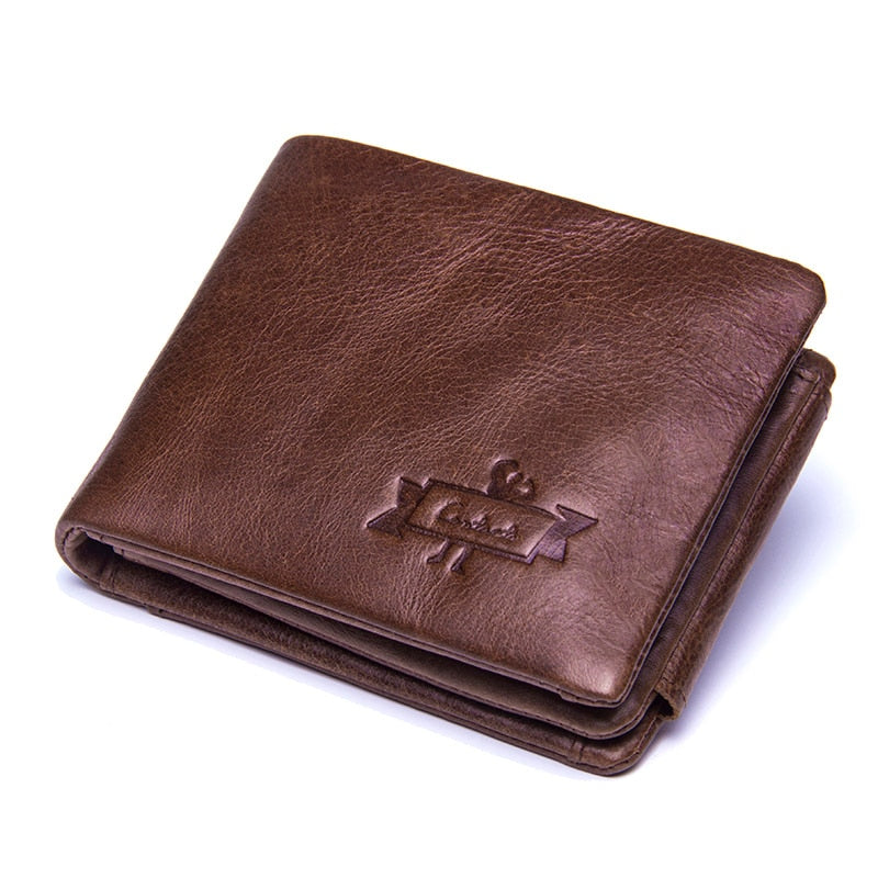 CONTACT'S Brand Designer Men Wallets Genuine Leather Wallet Male Coin Purse Trifold Multifunctional Card Holder Money Bag Small