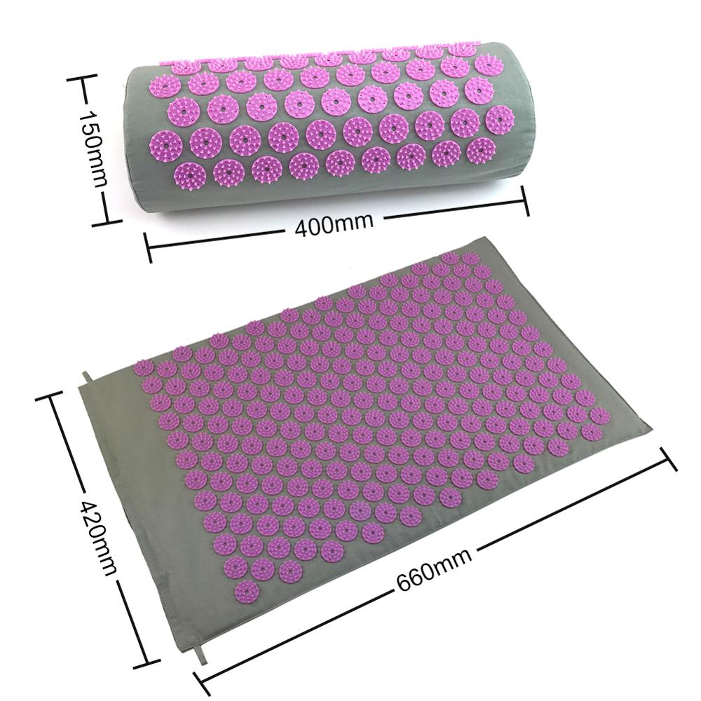 Massager Cushions Acupressure  Mats Pillow Yoga Mats Relieve Back Pain Spike Mat Head Neck Back Foot Massage Yoga Mats