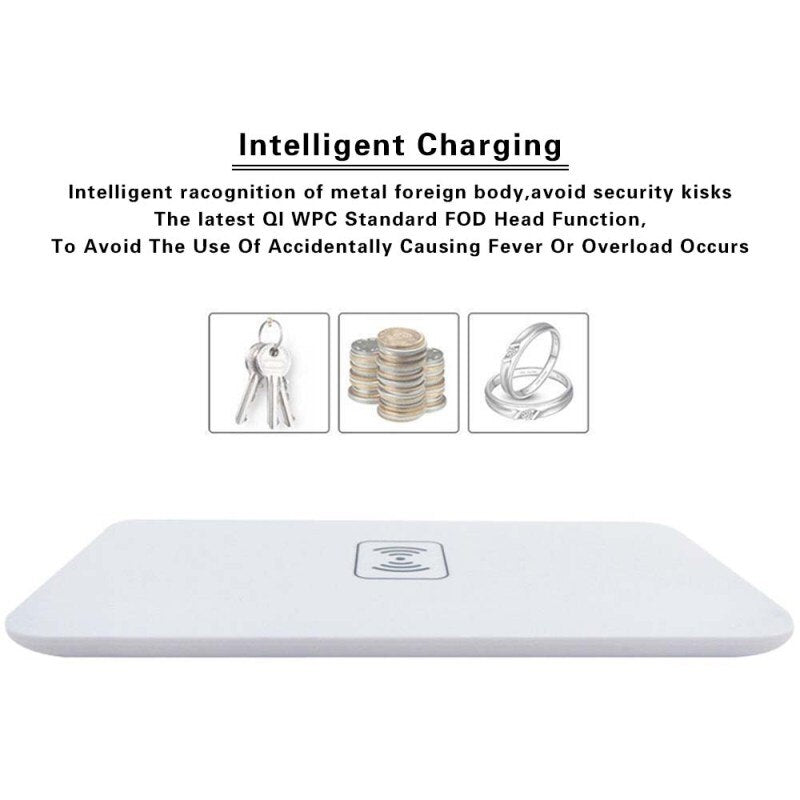 For iphone 8/X/XS/XR/Plus / iphone 11 12 13 14 Pro Max -QI Quick Wireless Charger USB Fast Charging Pad Dock