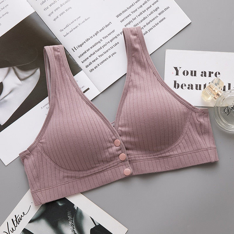 New Nursing Bra Pregnant Women Underwear Maternity Breastfeeding Bra Front Closure Brasier Lactancia Lingerie Dropshiping