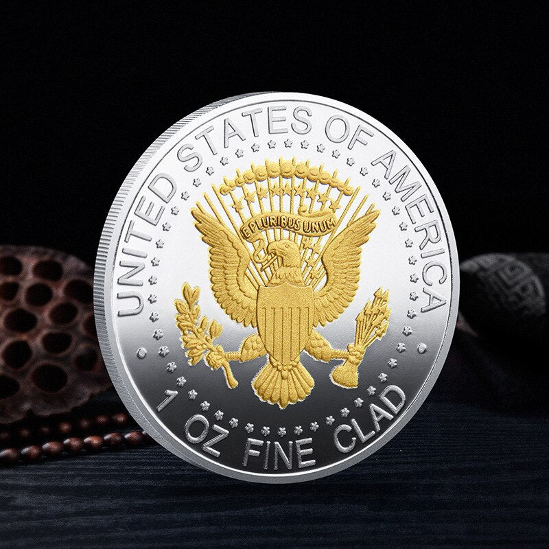 1964 US Coin Kennedy Souvenirs and Gifts Silver Plated Commemorative Coins United States Home Decorations Silver Coin