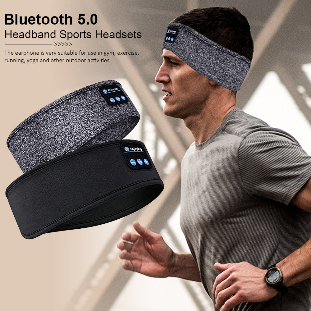 Wireless bluetooth 5.0 Earphones Sleeping Eye Mask Music player / Sports headband Travel Sweatband Headset Speakers Headset2021