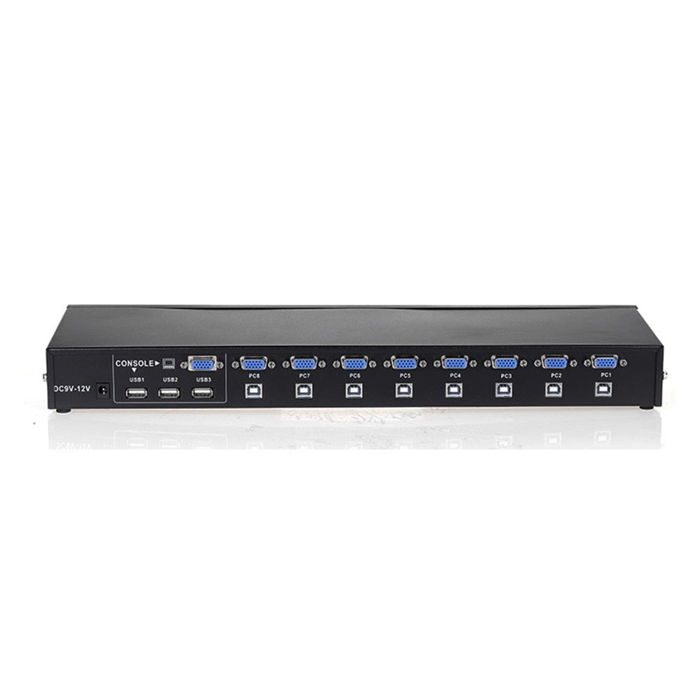 Unnlink 8X1 VGA KVM Switch 1080P Switcher Converter 8 Computer Laptor Share 1 Monitor 3 USB 2.0 for Mouse Keyboard Printer