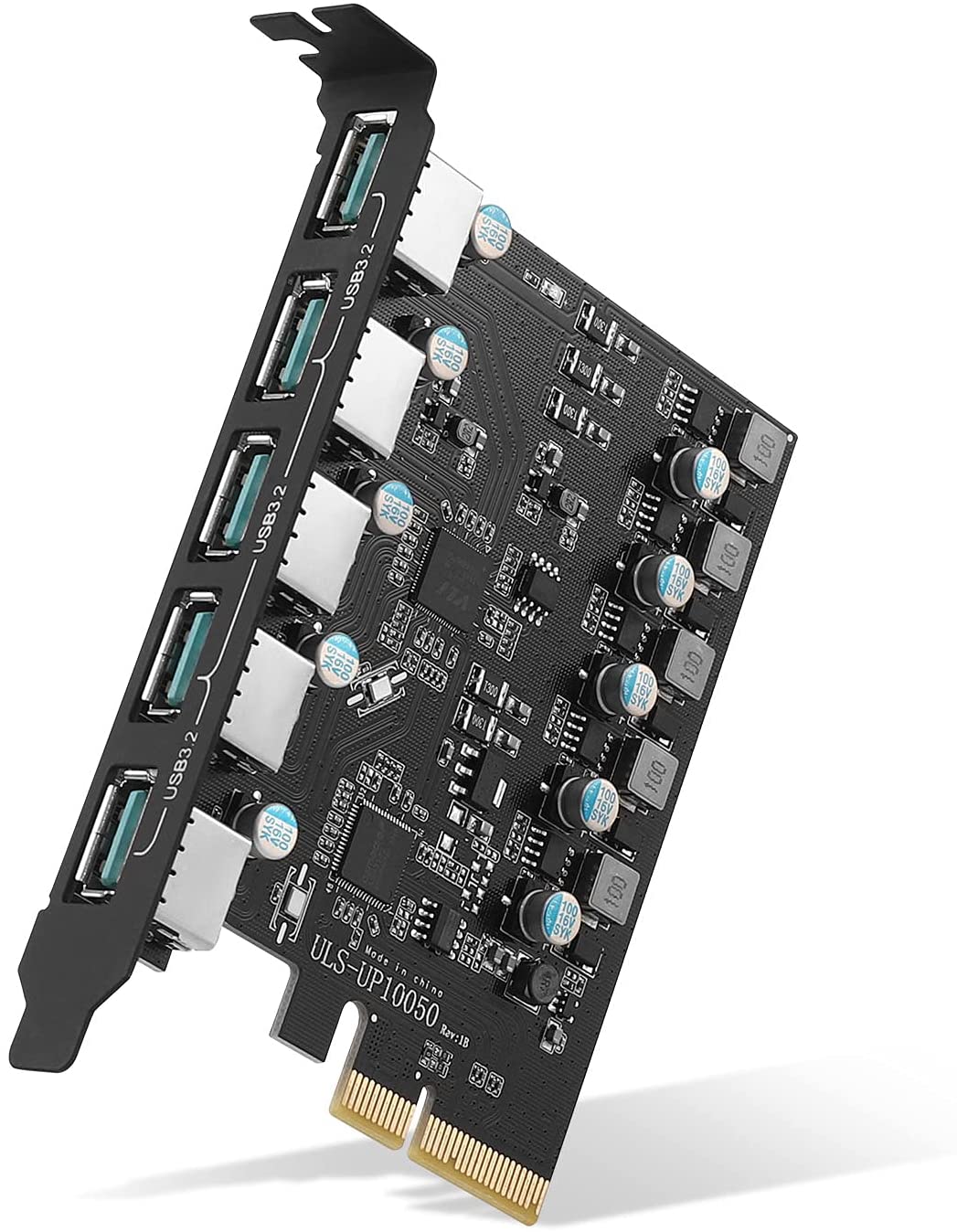 بطاقة PCI-e إلى USB 3.2، 5 منافذ Gen 2 20Gpbs، بطاقة اللوحة الأم PCIe USB للكمبيوتر المكتبي، تدعم Windows 7/8/10 Mac OS Linux