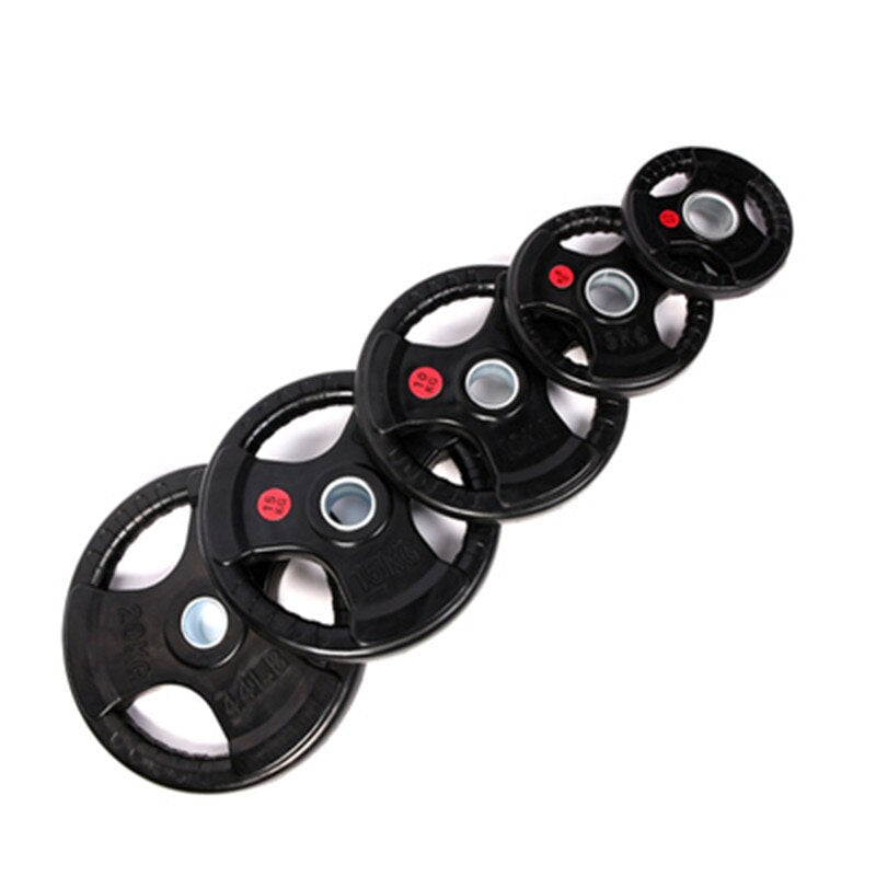 Gym Home Dumbbell Barbell Plate 1/2.5/5/10 Kg Weight Lifting Power Traning Workout Fitness Equipment Anti-slip Rubber Surface
