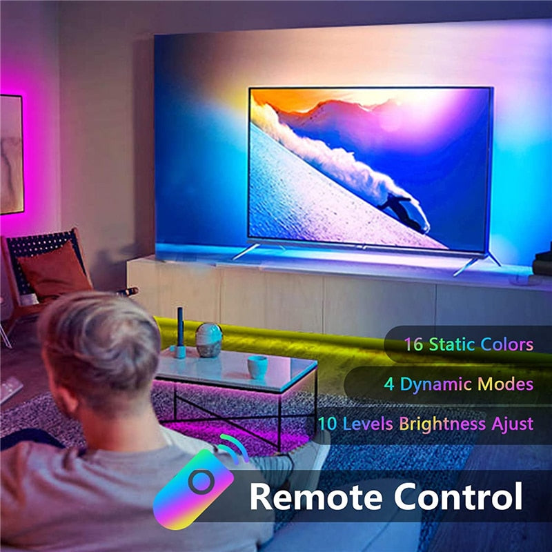 LED قطاع ضوء بلوتوث USB بالطاقة LED أضواء شرائط مع البعيد RGB 2835 لون متغير LED التلفزيون الخلفية للديكور المنزل