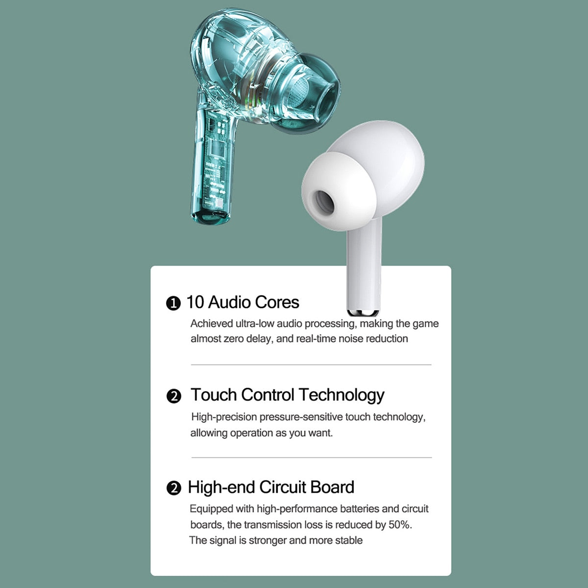 سماعات Letv Ears Pro TWS بلوتوث 5.0، صندوق شحن، سماعة رأس لاسلكية، تحكم باللمس مع ميكروفون