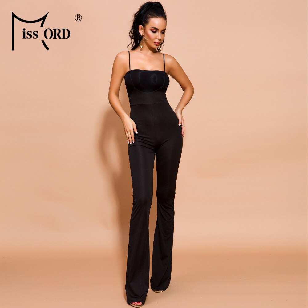 Missord Summer 2021 Strapless Sexy Elegant Women Jumpsuit Tight-fitting Combinaisons Casual Suit Black Wrapped Chest One-Piece