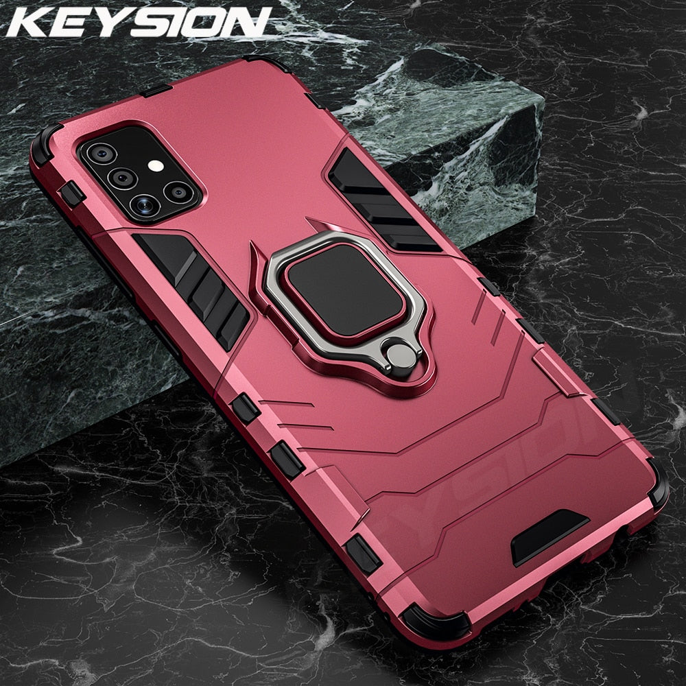 KEYSION Shockproof Case for Samsung A51 A71 A31 A52 A72 Phone Cover for Galaxy S20 S21 Ultra S10 Lite Note 10+ A50 A70 A12 A21S