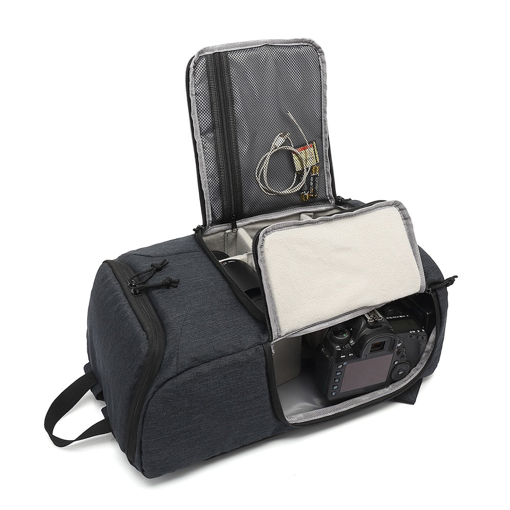 Waterproof DSLR Camera Bag Photo Cameras Backpack Portable Travel Tripod Lens Pouch Video Bag for DSLR Camera Tablet PC Laptop