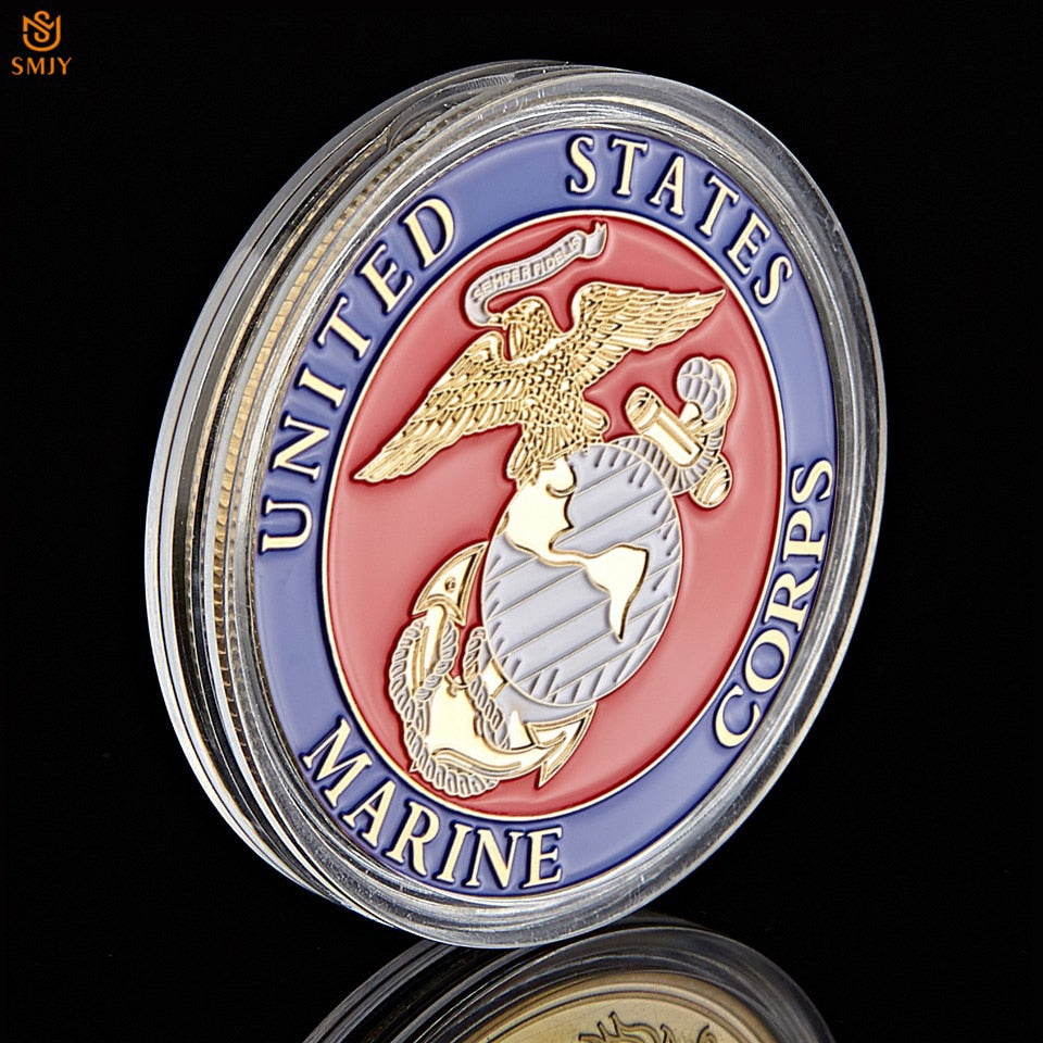 USA Washington D.C. Marine Corps Special Zone Commemorative Coin Vietnam Memorial Gold Token Commemorative Coin Collection