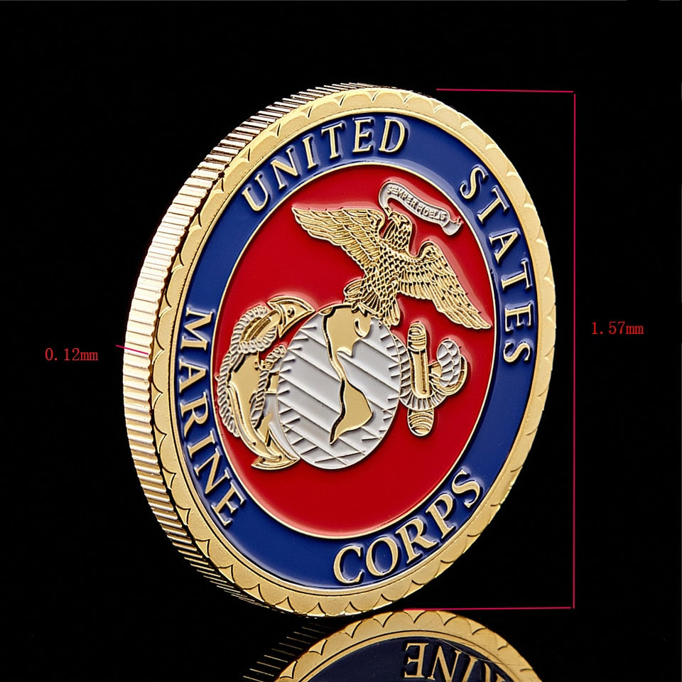 USA Washington D.C. Marine Corps Special Zone Commemorative Coin Vietnam Memorial Gold Token Commemorative Coin Collection