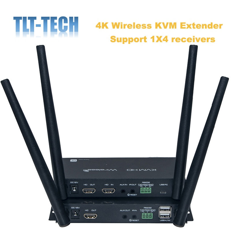 4K Wireless Transmission System Wireless HDMI KVM Extender Transmitter Receiver Video WIFI 100m Wireless HDMI TV Sender Kit