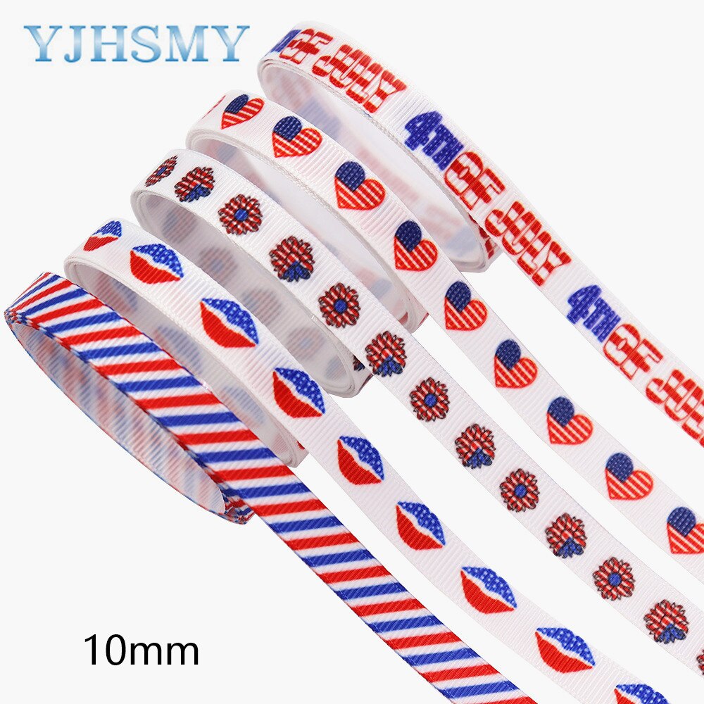 5 Yards Patriotic Ribbon USA Flag Ribbon Independence Day Ribbon 4th of July Ribbons for Memorial Day, Veterans Day, 4th of July