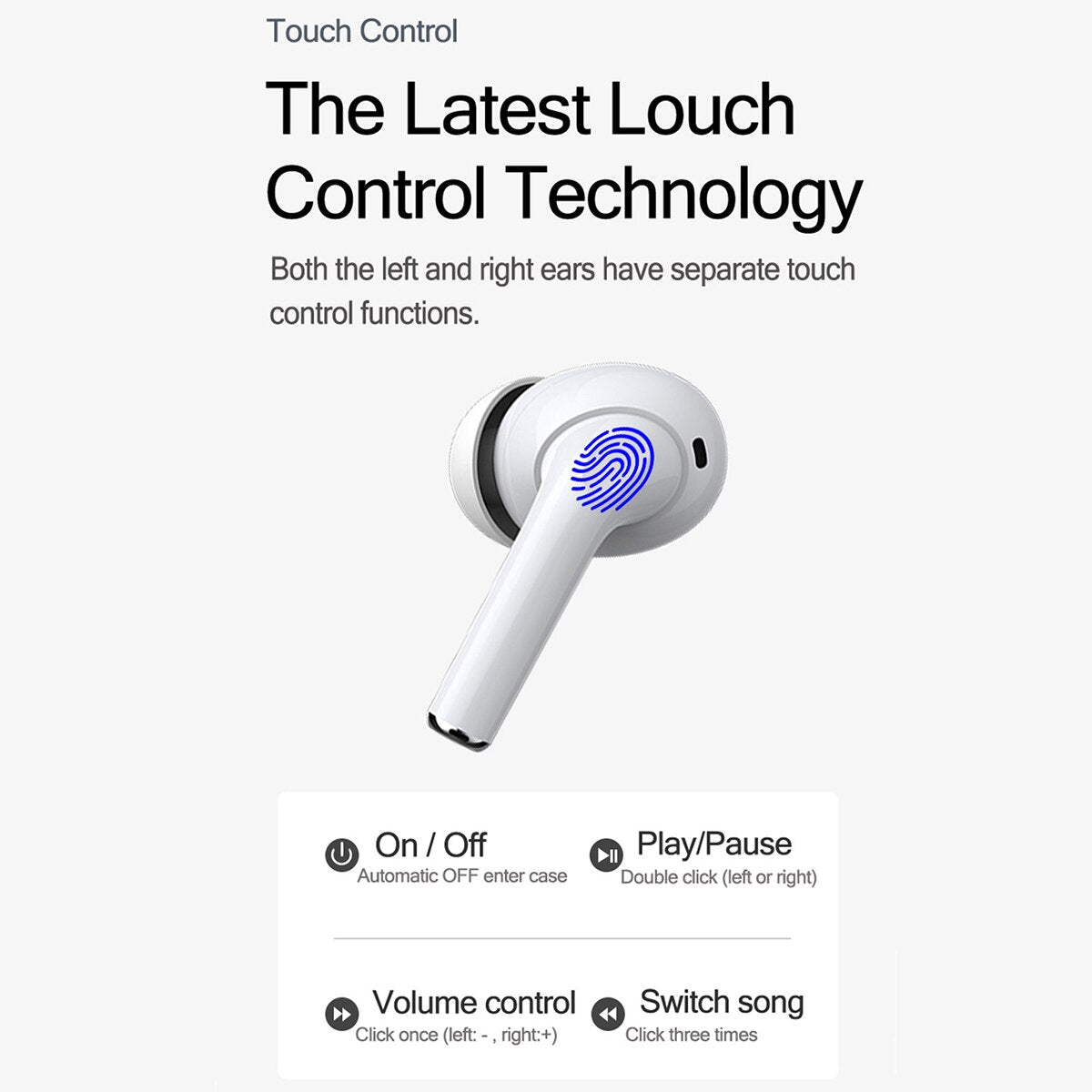 سماعات Letv Ears Pro TWS بلوتوث 5.0، صندوق شحن، سماعة رأس لاسلكية، تحكم باللمس مع ميكروفون