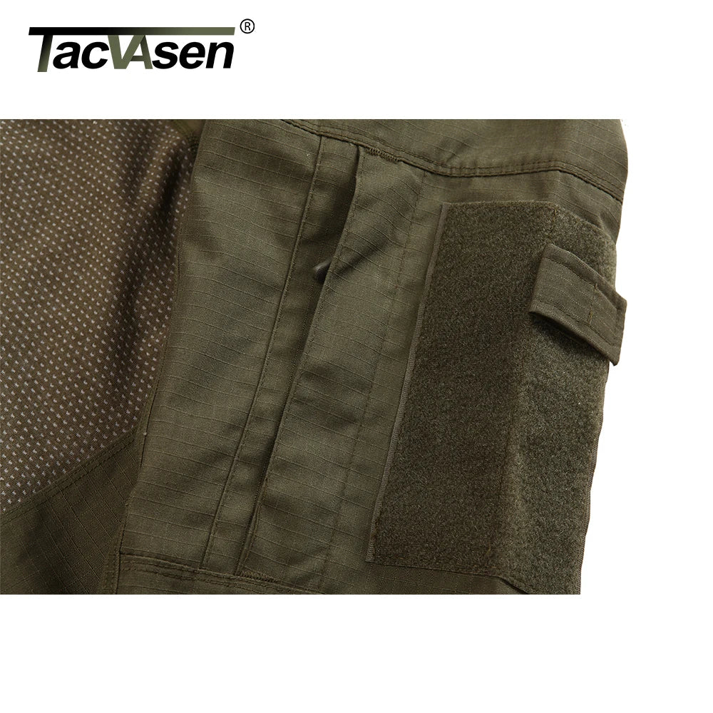 TACVASEN Oversize Long Sleeve Work tshirt Mens Summer Tactical T-shirt Combat Hunt Game Camouflage Clothing Ristops Tee Tops