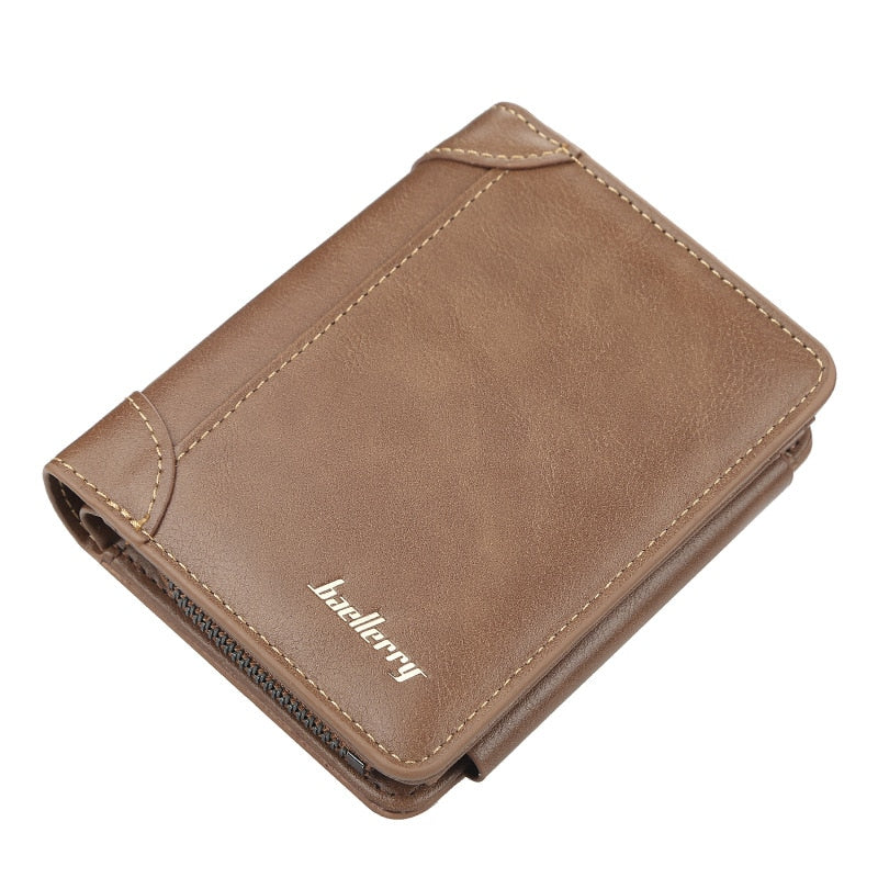 2022 New Leather Men Wallets High Quality Zipper Short Desigh Card Holder Male Purse Vintage Coin Holder Men Wallets