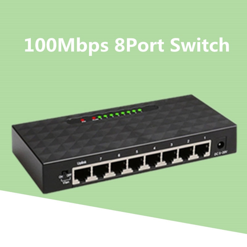 KuWFi 5/8Port Gigabit Switch Ethernet Smart Switcher High Performance 1000Mbps Network Switch RJ45 Hub Internet Injector