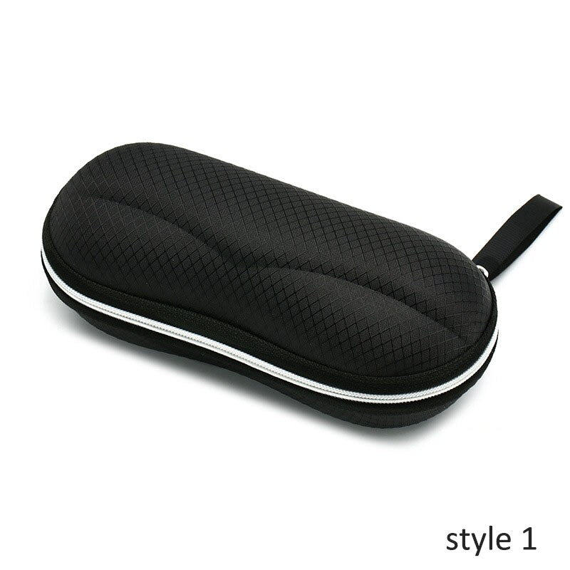 Protable Sunglasses Protector Travel Pack Pouch Glasses Case 1Pcs Black Zipper Box Hard Eyewear Accessories