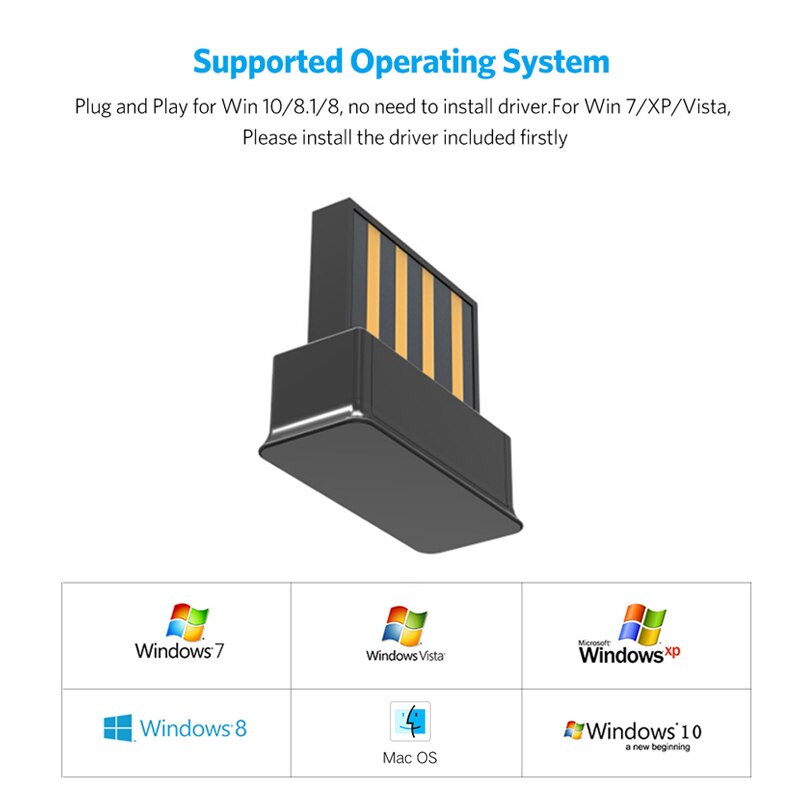 Bluetooth Adapter Mini Bluetooth 5.0 Receiver Bluetooth Dongles Support Winows Linux Vista Mac OS for Laptop Tablet Computer