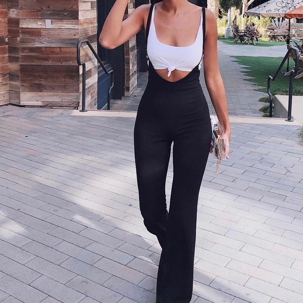 Missord Summer 2021 Strapless Sexy Elegant Women Jumpsuit Tight-fitting Combinaisons Casual Suit Black Wrapped Chest One-Piece