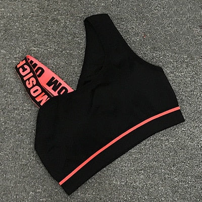 New Letter Cut Out Sports Bra Women Fitness Yoga Push up  Gym Padded Sports Top Athletic Sexy  Workout Running Clothing P165