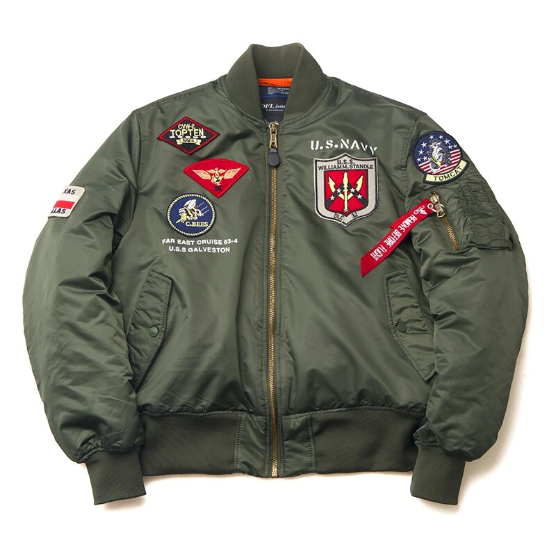 2023 Winter Vintage Top Gun streetwear hip hop military coats clothes letterman punk bomber flight air force pilot jacket men