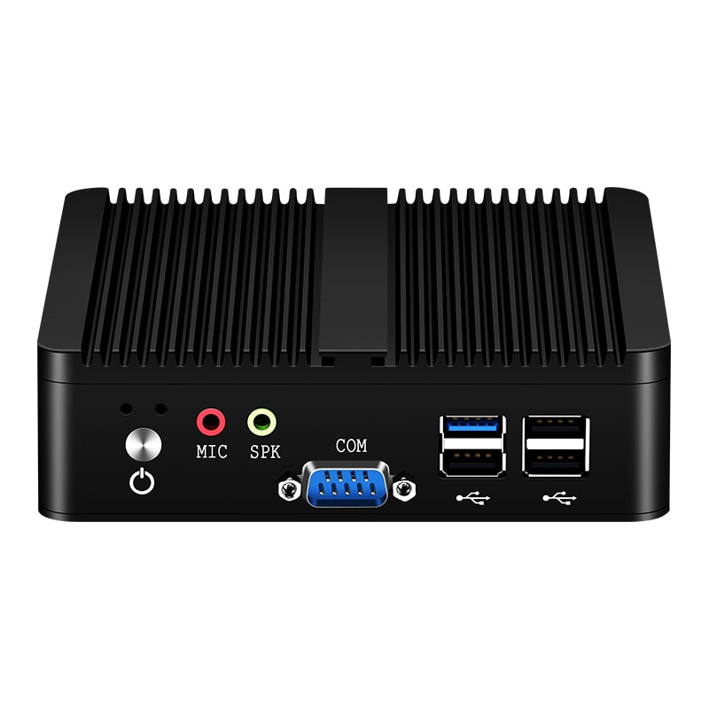 XCY Fanless Mini PC Intel Celeron J1900 Quad-Cores 2.0GHz 2x RS232 2x LAN Windows 10 Linux Embedded IoT Industrial Computer