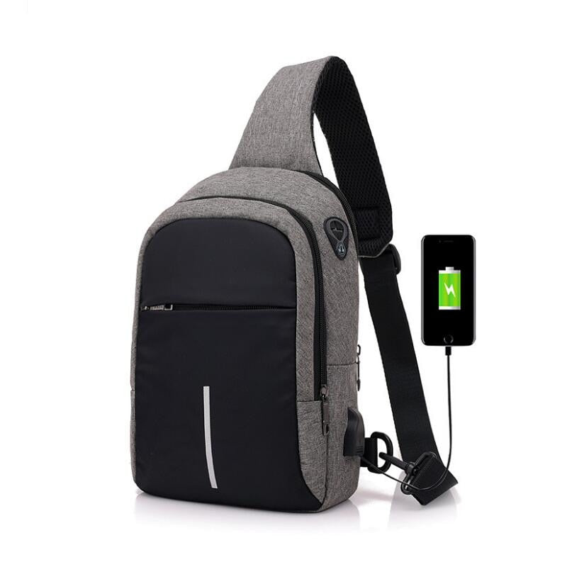 Fengdong Kleine Usb Charge Schoudertas Mannen Messenger Bags Vrouwen Waterdichte Sling Borst Bag Boy Reizen Rugzak Cross Body Bags