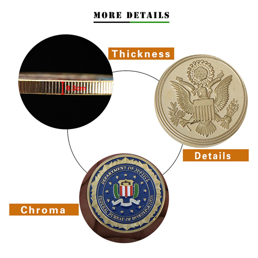 9PCS WR US Gold Plated Coins Collectibles America Military  Challenge Coin Army Commemorative Coin Collection Small Gift for Men