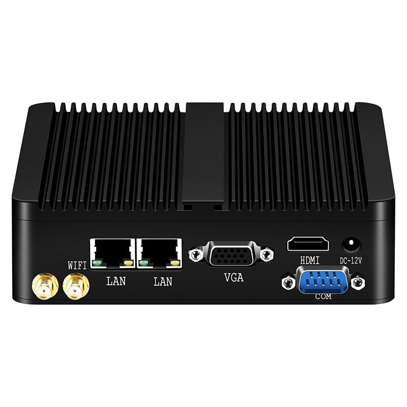 Fanless Mini PC Intel Celeron J1900 Quad-Cores Windows Linux 4xUSB 2xRS232 HDMI VGA WiFi Embedded Industrial Micro Computer