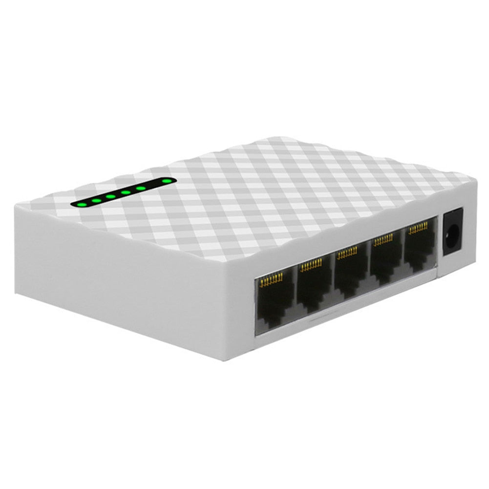 5 Port Desktop Gigabit Network Switch 10/100 / 1000Mbps Ethernet Switch Adapter Fast RJ45 Ethernet Switcher LAN Switching Hub