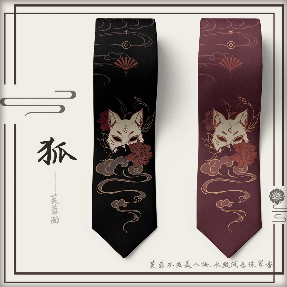 Anime Fox Tie Neck Cosplay JK Clothing Men Women Kawaii Accessories Props