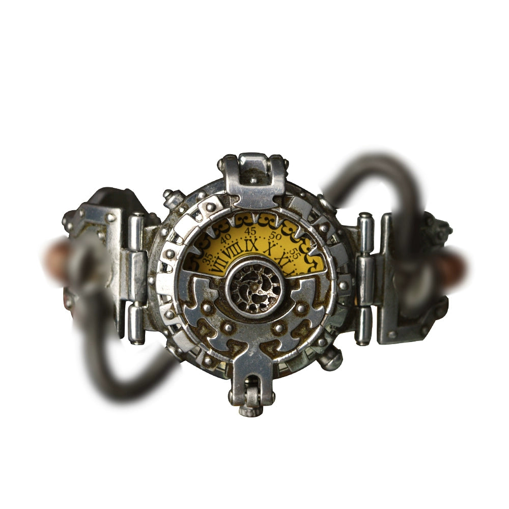 ساعة ستيل ماستر Steampunk للطلاب الذكور نمط كوري أنيق عصري ساعة الهيب هوب العصرية ساعة كوارتز للرجال