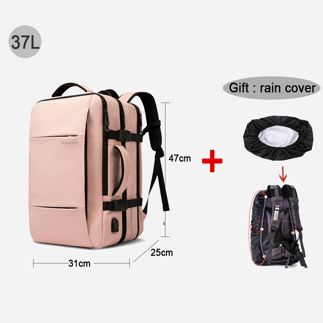 Grand sac à dos étanche USB pour homme, sac à dos pour ordinateur portable, sacs à dos scolaires, sac d'affaires masculin, sac à dos de voyage, marque 17.3, 37L, 45L