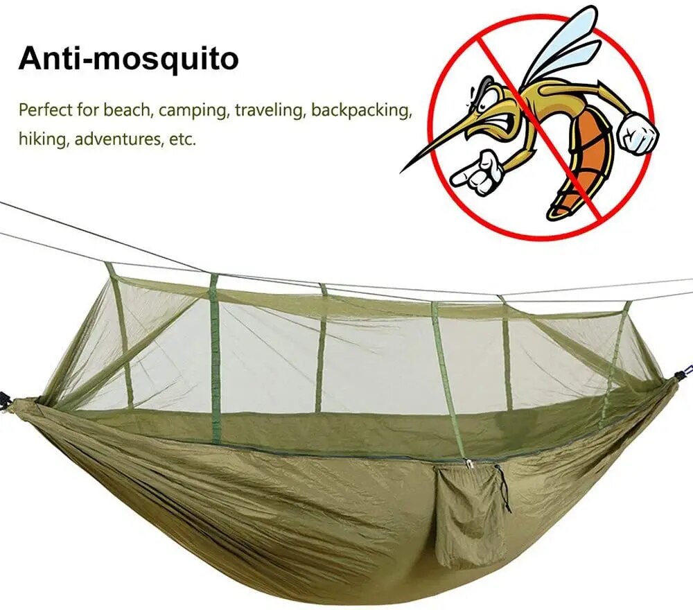 Portable Outdoor Camping Hammock With Mosquito Net 1-2 Person