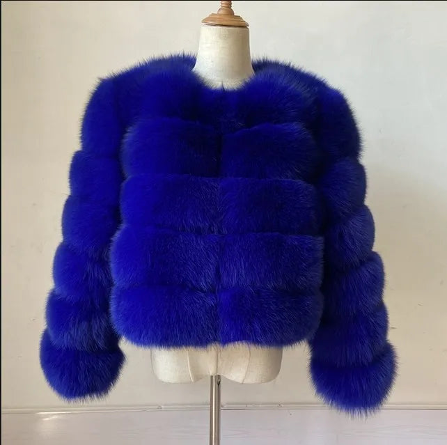 Fur Coat Women's Short Long Sleeve Fur Artificial Fur Coat