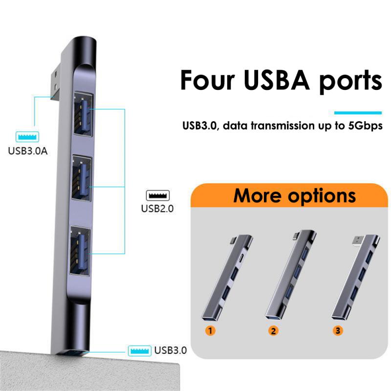 RYRA 4 IN 1 USB-C HUB Universal Compact Mini USB2.0/USB3.0 Docking Station PD High Speed USB Hub for Computer Accessories