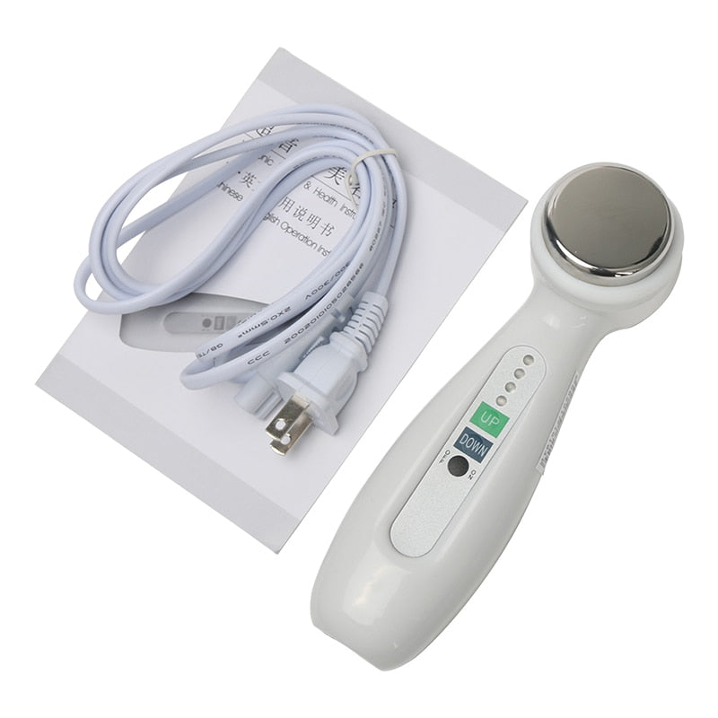 1Mhz Ultrasonic Facial Body Cleaner Massager Machine Handheld Galvanic Spa Skin Tightening Body Slimming Wrinkle Removal Massage