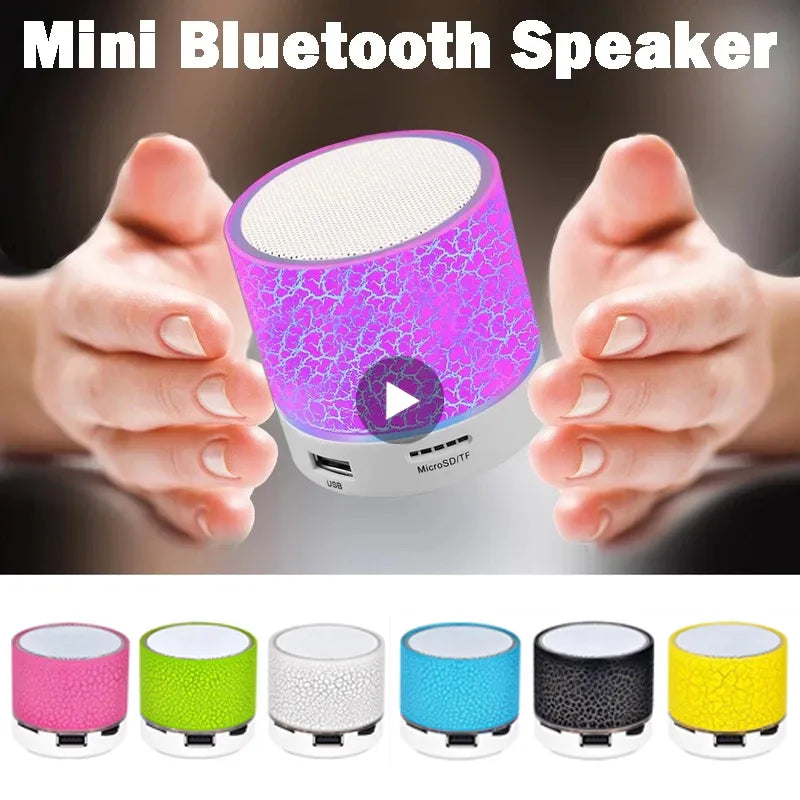 LED Light Crack Wirless Bluetooth Speaker Outdoor Sound Box Small Protable Speaker for All Smartphones MP3 Music Sound Column