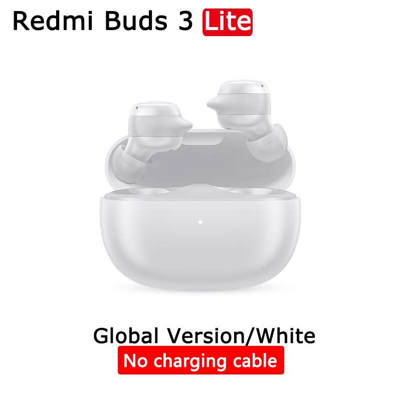 سماعة أذن Xiaomi Redmi Buds 3 Lite airdots buds 3 TWS اللاسلكية بلوتوث 5.2 سماعة رأس لاسلكية IP54 عمر البطارية 18 ساعة